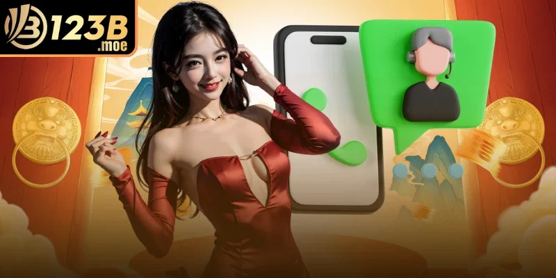 Nhân viên hỗ trợ trực tuyến qua khung chat